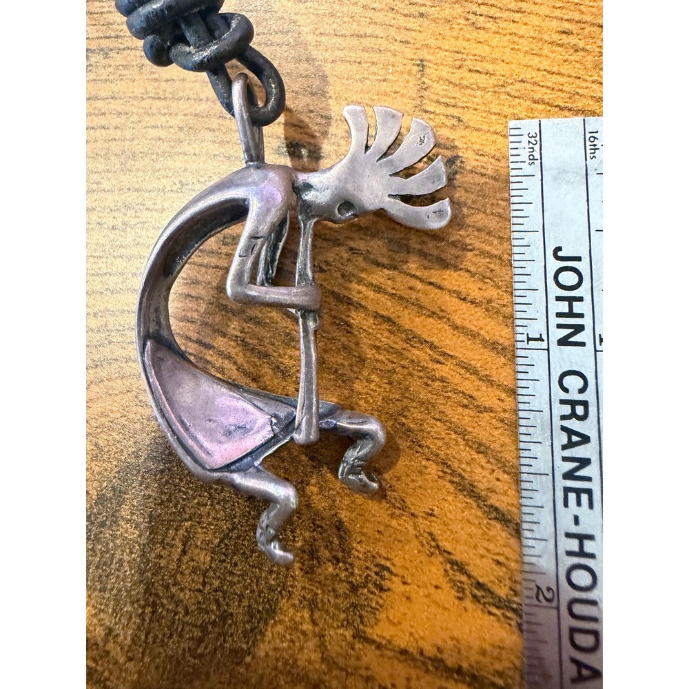 Sterling Silver Kokopelli Pendant Necklace Flute Player Southwestern Jewelry